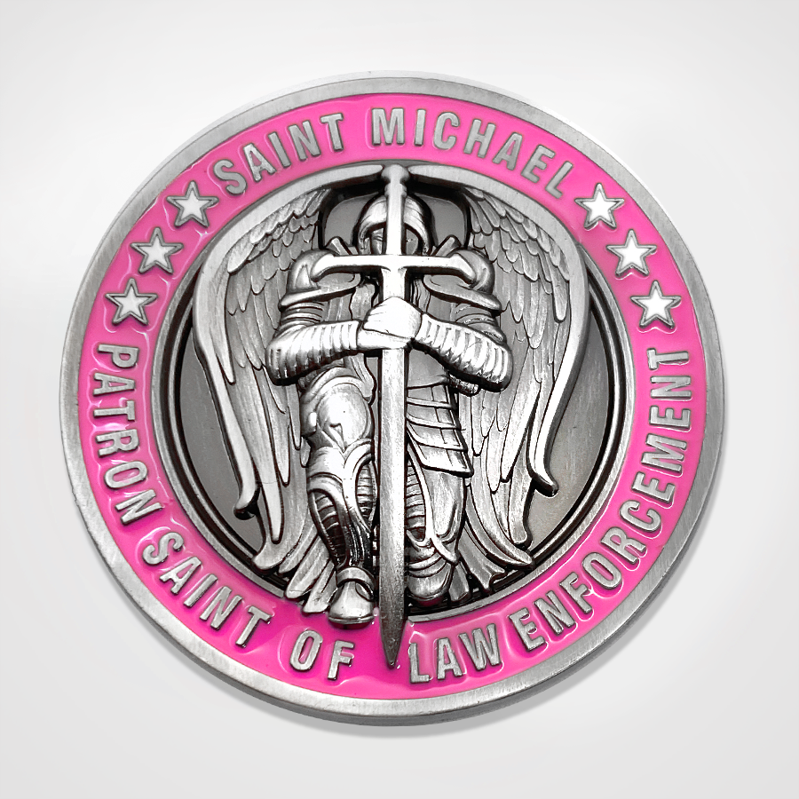 St. Michael Pink Line Coin