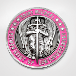 St. Michael Pink Line Coin