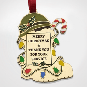 Military Christmas Lights Ornament