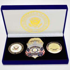 2025 Trump Inauguration Badge & Coin Set