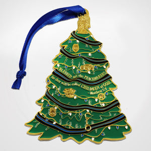 Blue Line Christmas Tree Ornament