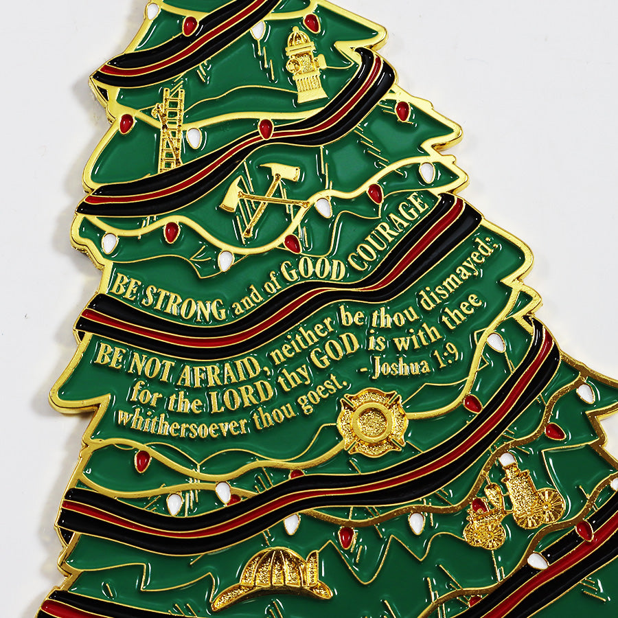 Red Line Christmas Tree Ornament