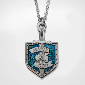 Armor of God Blue Shield Pendant