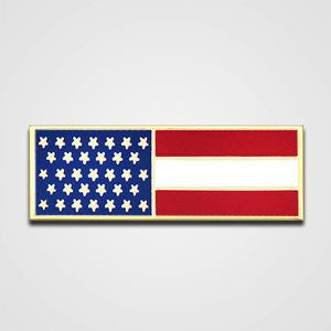 Horizontal Gold Flag Merit Pin-Bar