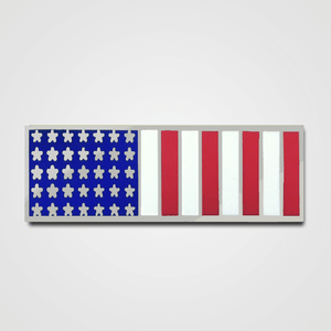 Vertical Silver Flag Merit Pin-Bar