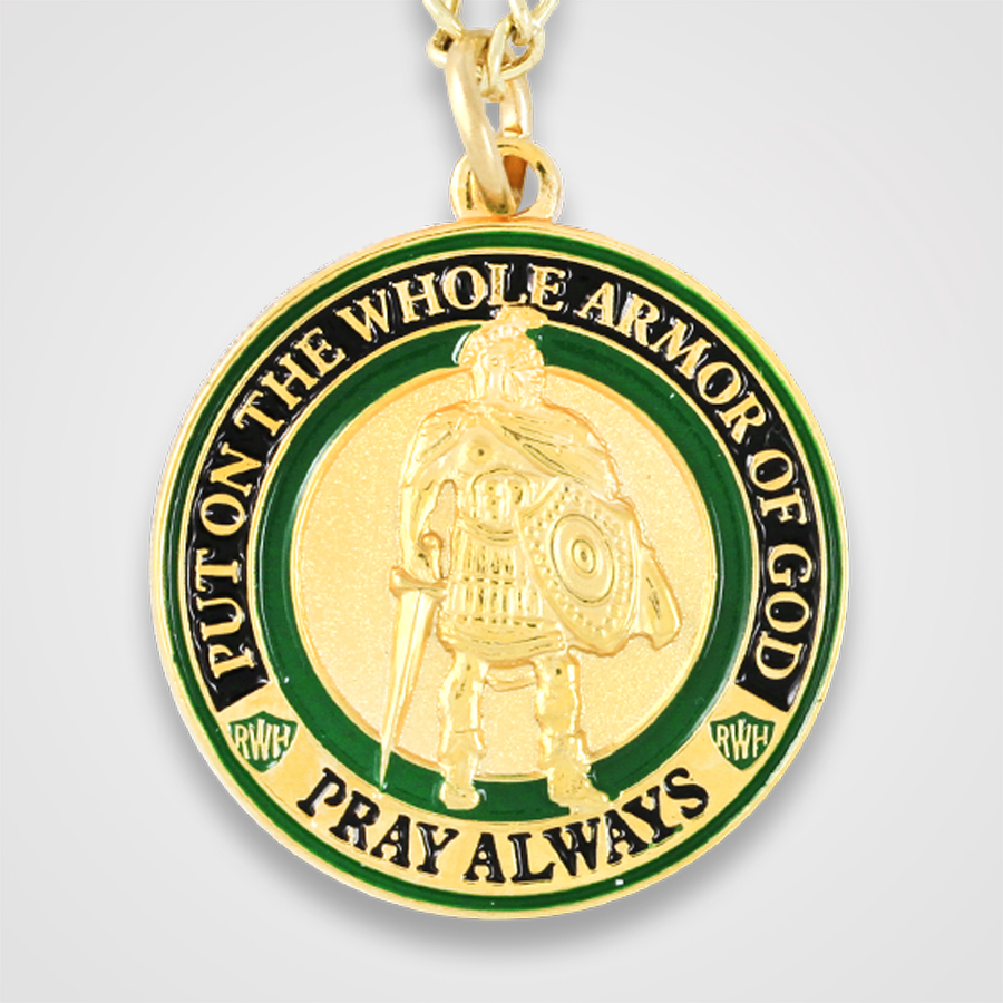 Armor of God Gold Pendant Back