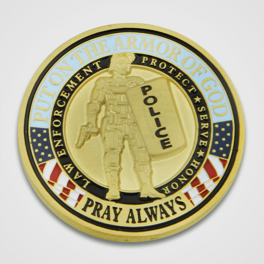 Armor of God Police Coin-Back