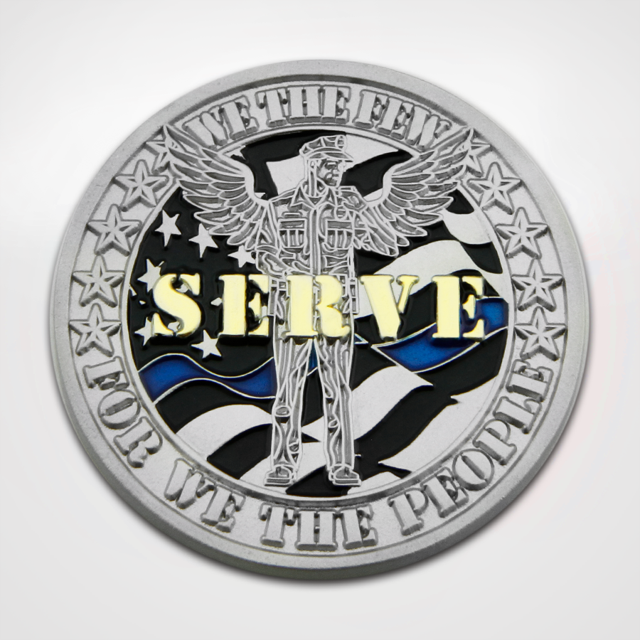 Protect and Serve Coin Back