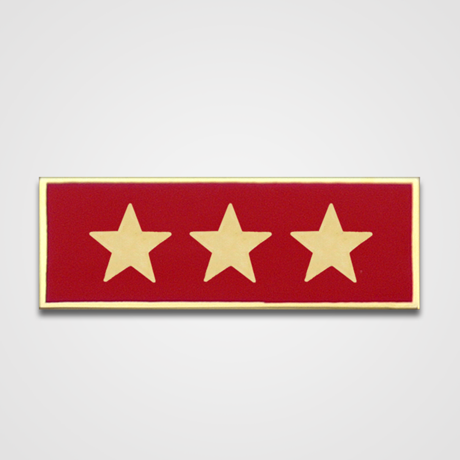 3-Star Red Merit Pin-Bar