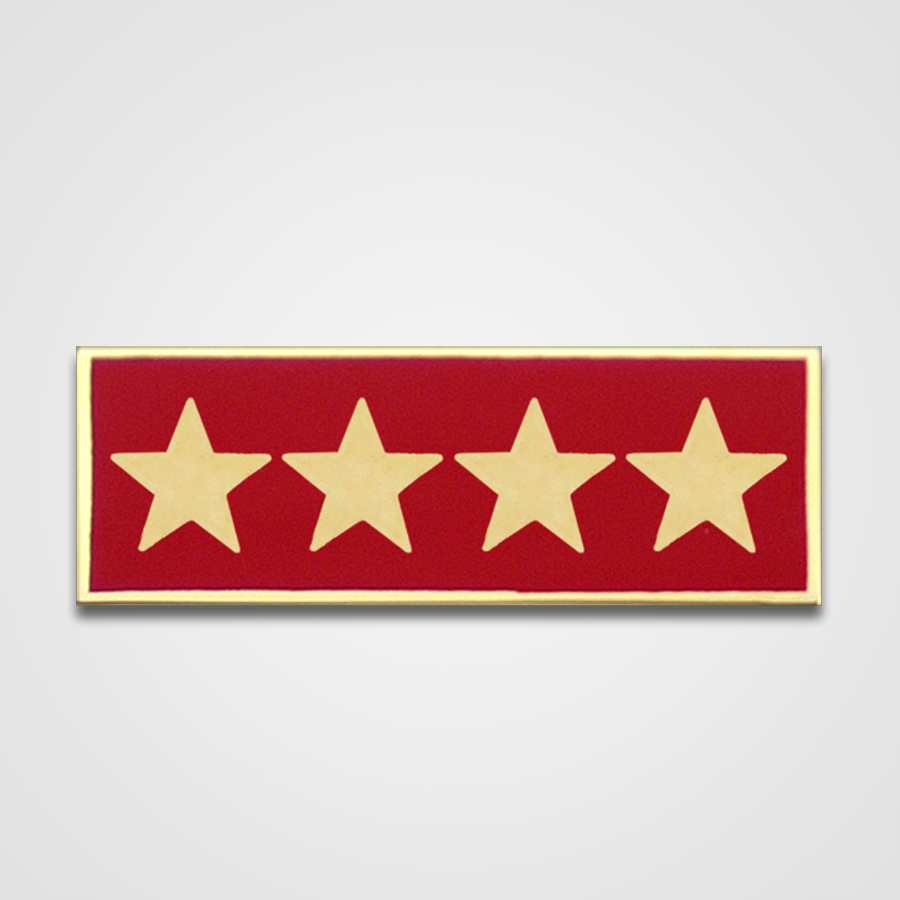 4-Star Red Merit Pin-Bar